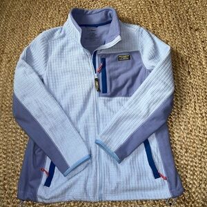 L.L. Bean Periwinkle and Navy Fleece Jacket